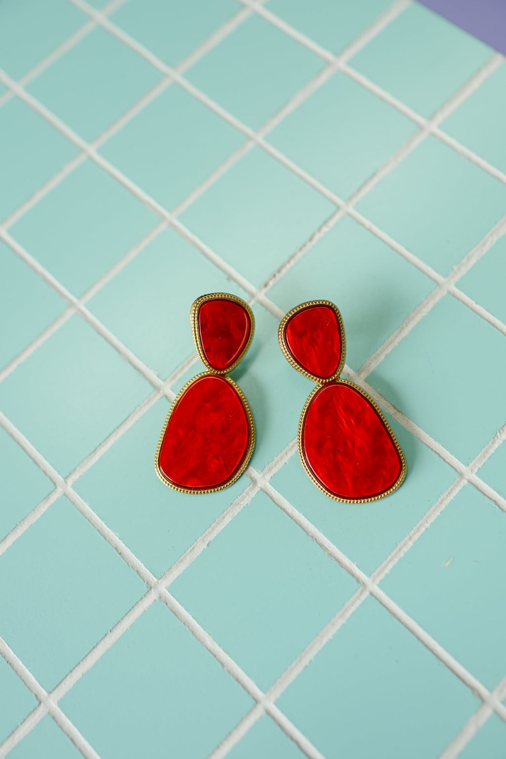 Boucles d'oreilles Inesa - rouge