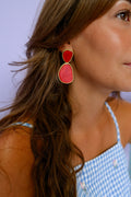 Boucles d'oreilles Inesa - rouge