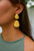Boucles d'oreilles Mathou - jaune