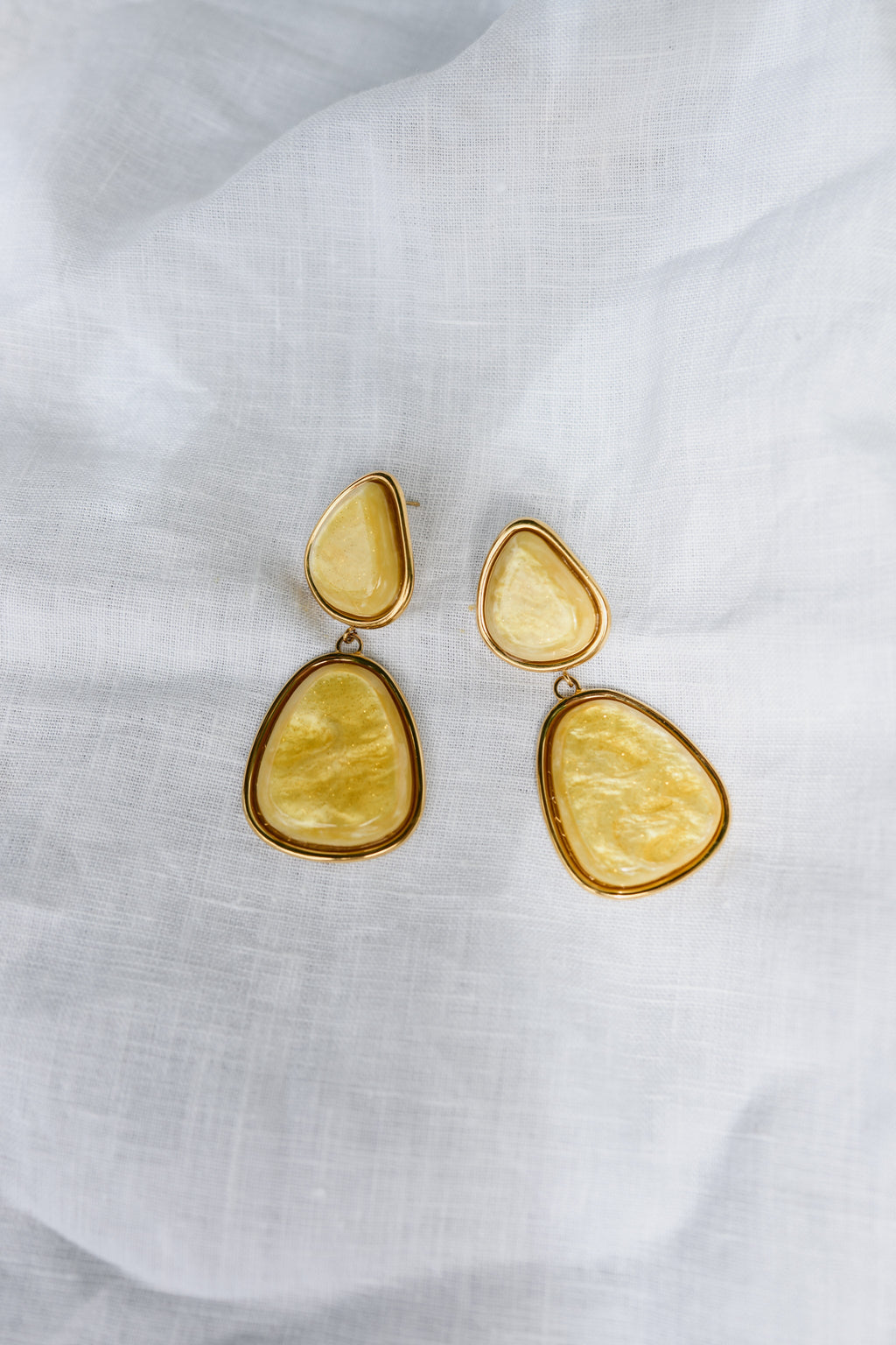 Boucles d'oreilles Mathou - jaune