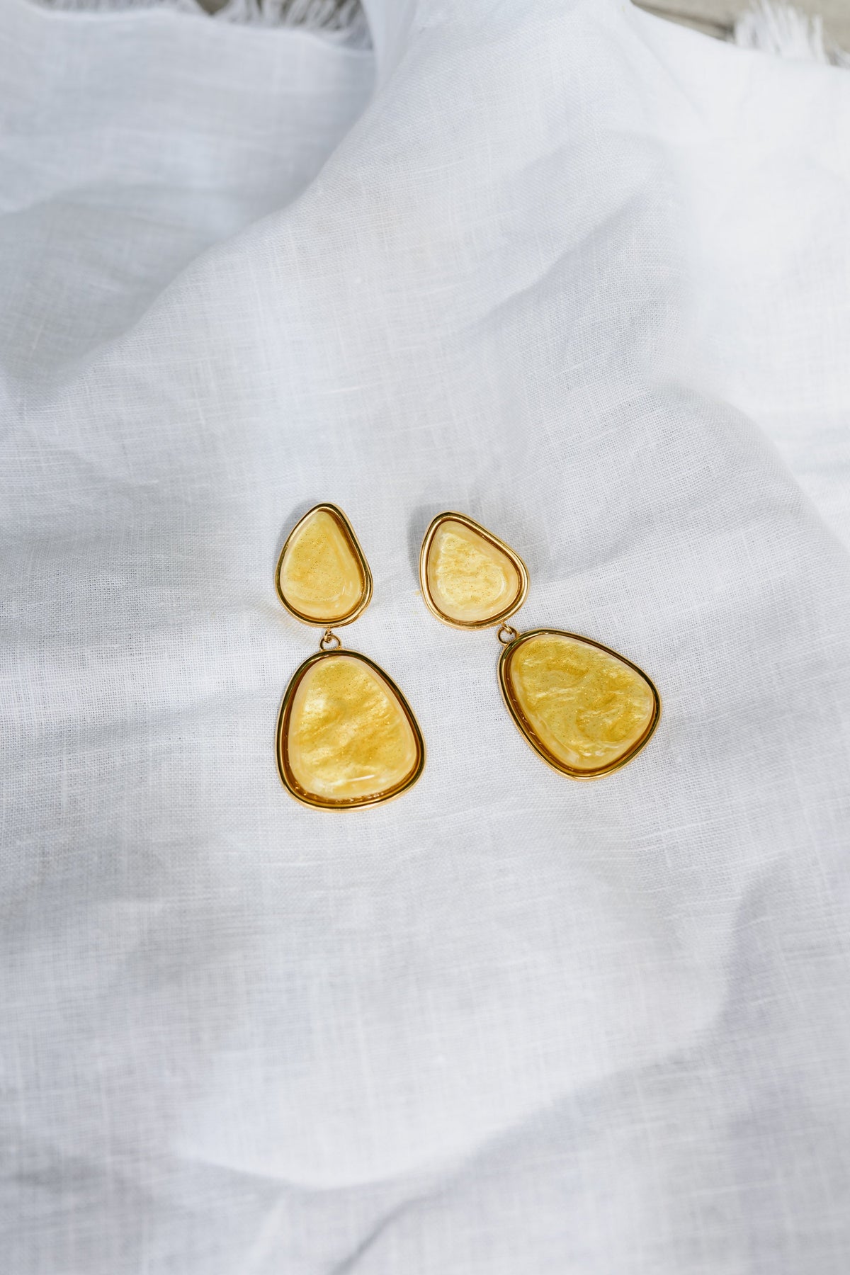 Boucles d'oreilles Mathou - jaune