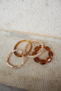 Bracelet Kaly - beige et brun