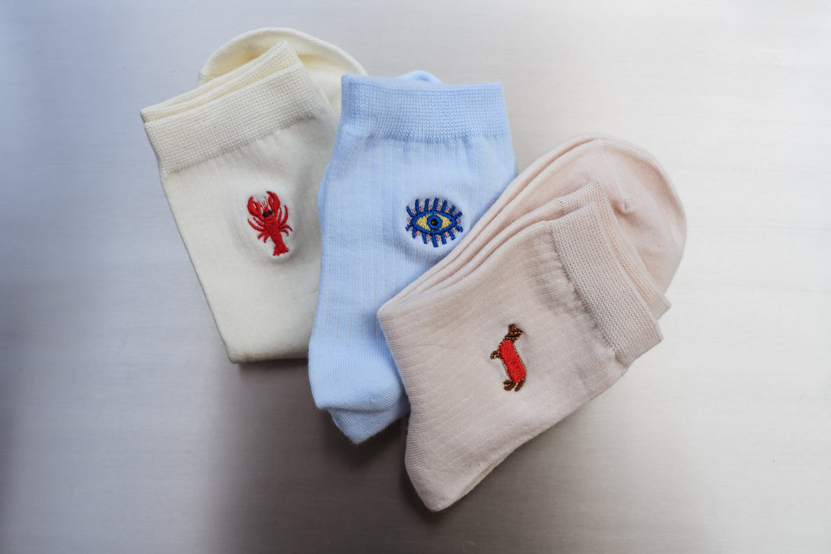 Chaussettes Homard - beiges