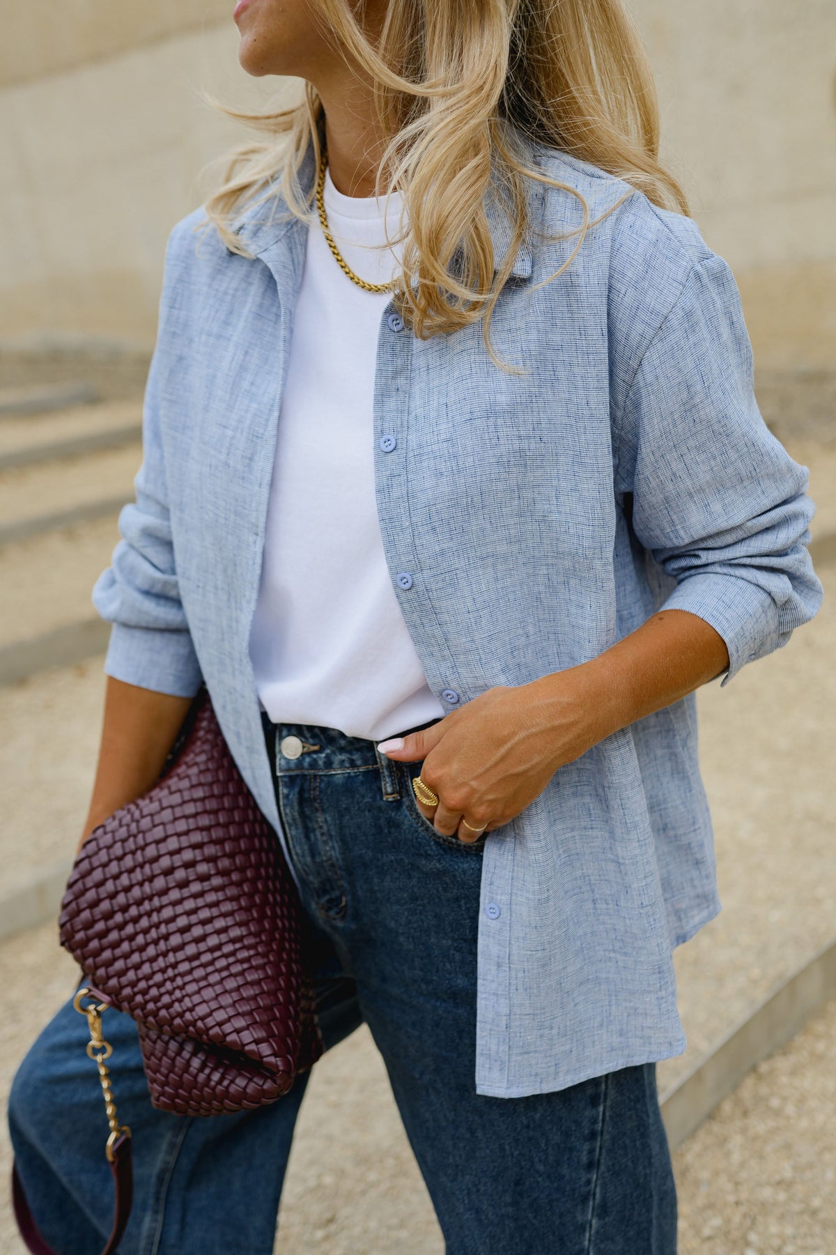 Chemise Adèle - bleue