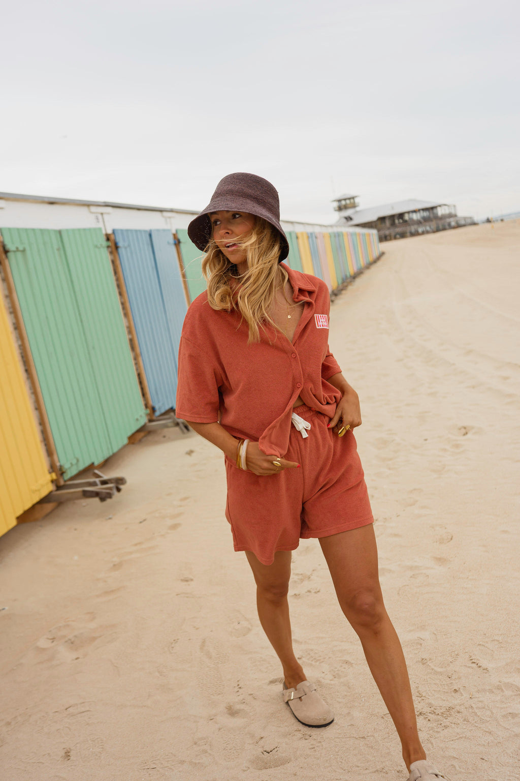 Chemise Anza - terracotta en éponge