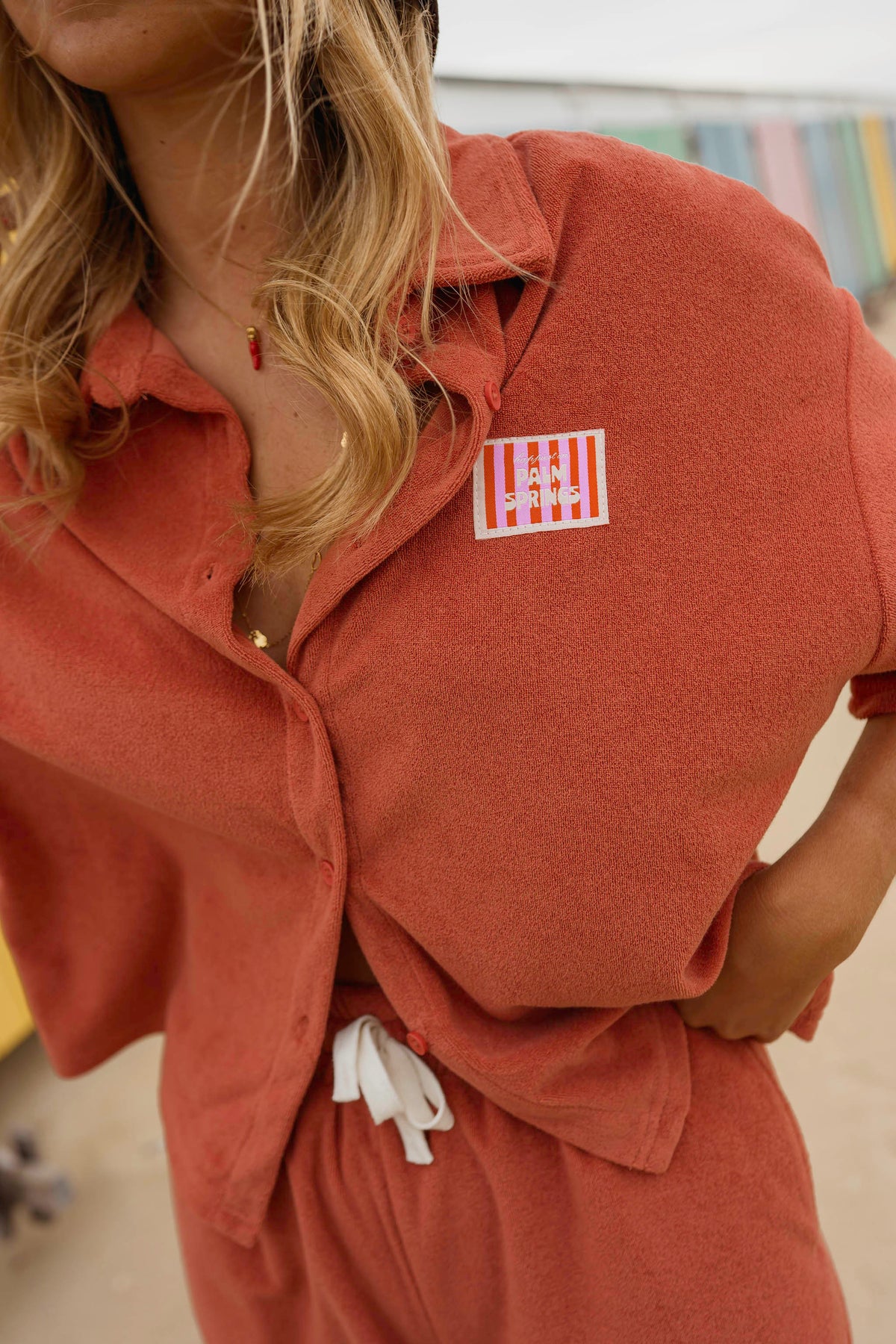 Chemise Anza - terracotta en éponge