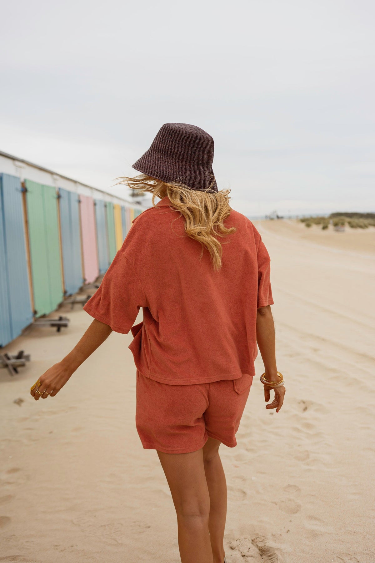 Chemise Anza - terracotta en éponge