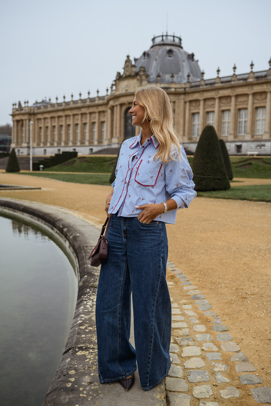 Chemise Chupa - bleue à lignes