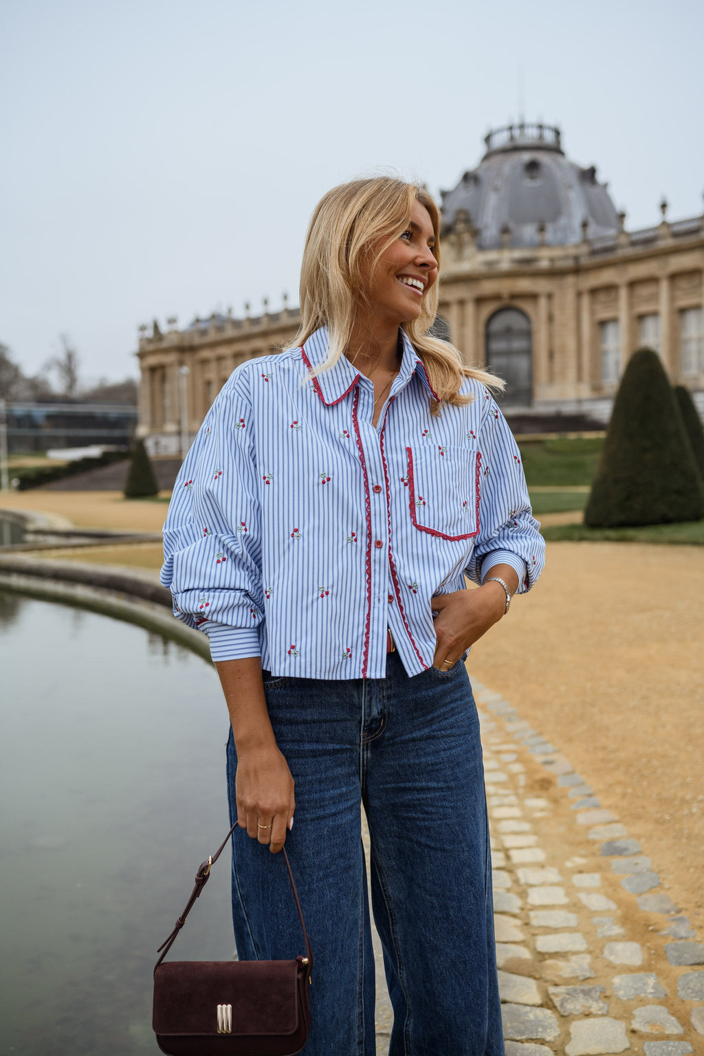Chemise Chupa - bleue à lignes
