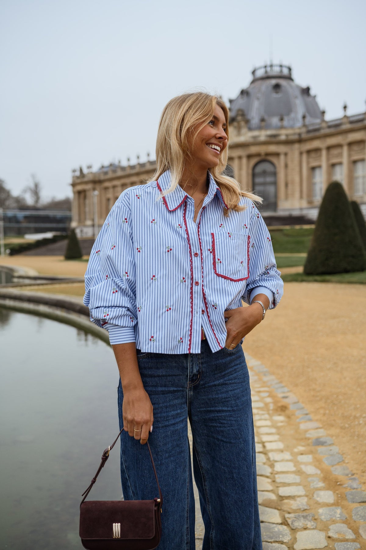 Chemise Chupa - bleue à lignes
