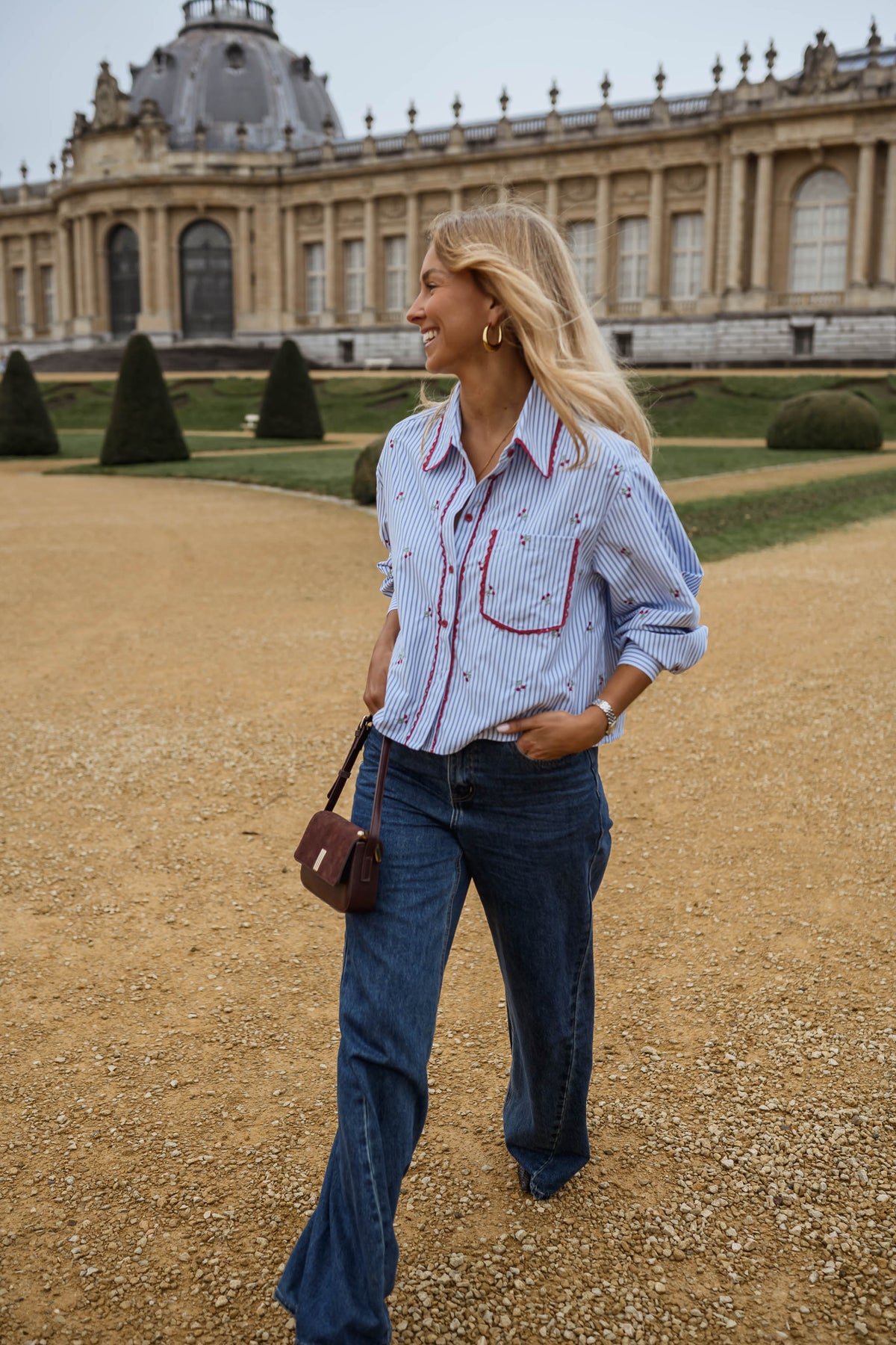 Chemise Chupa - bleue à lignes