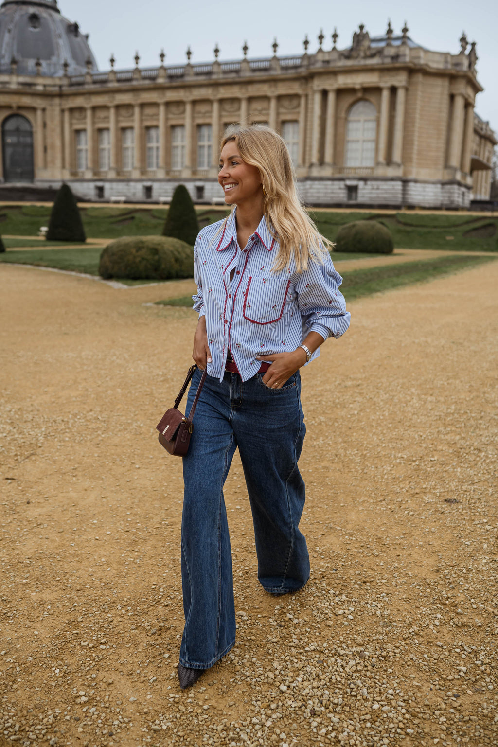 Chemise Chupa - bleue à lignes