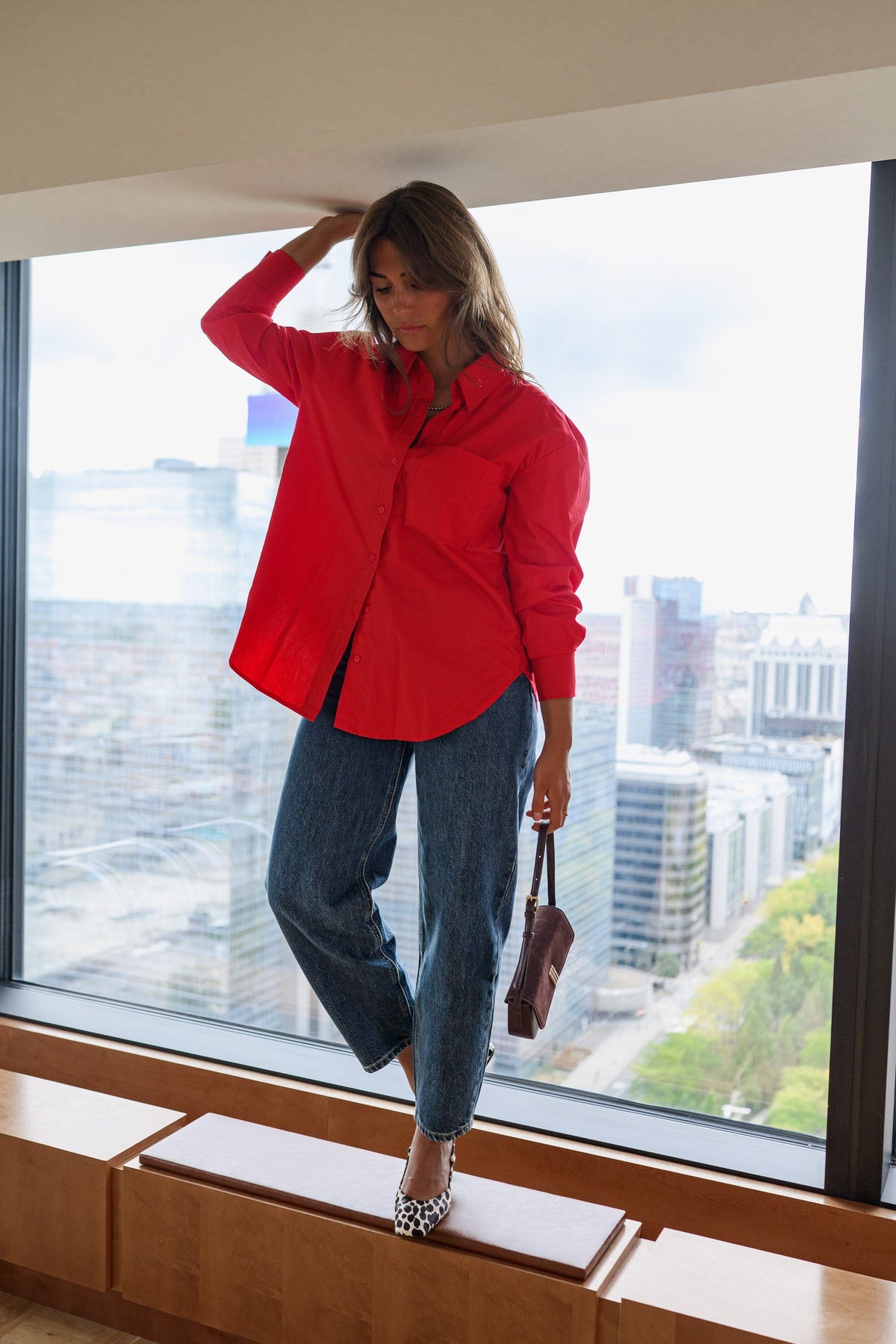 Chemise Cilli création - rouge