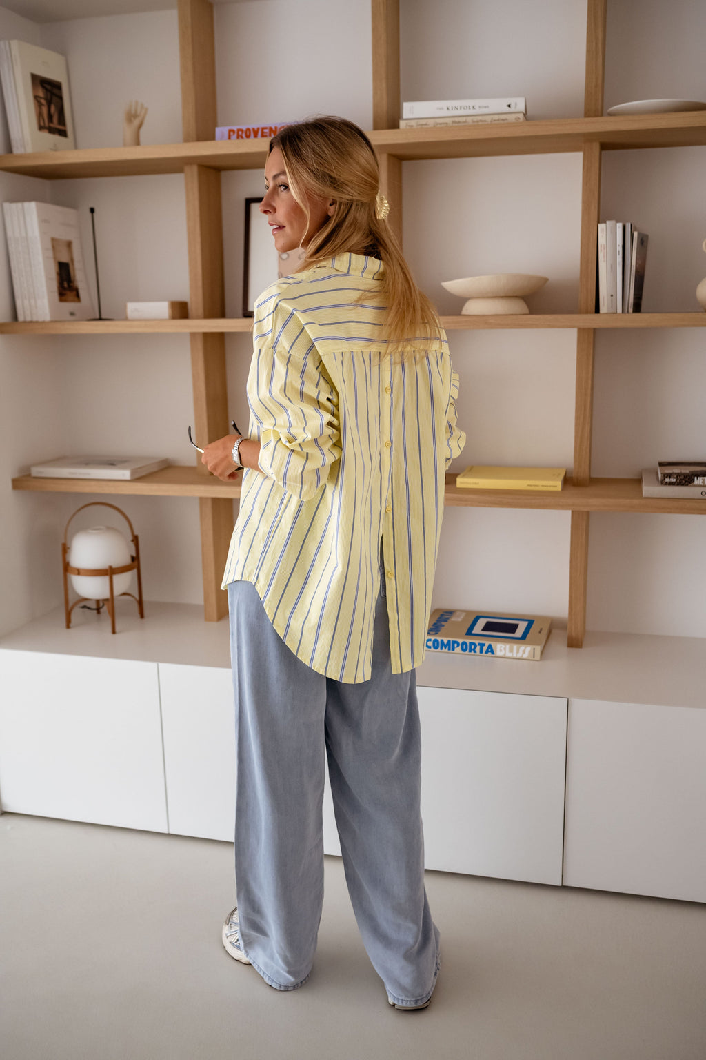 Chemise Happy - jaune à lignes