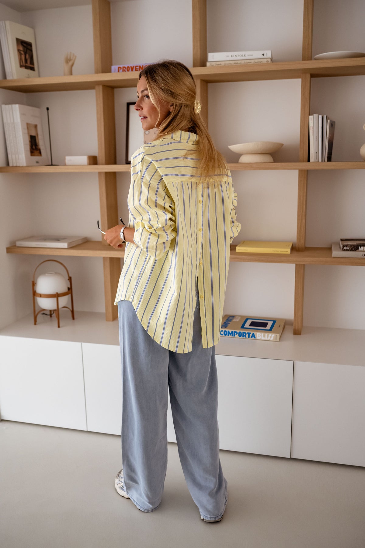 Chemise Happy - jaune à lignes