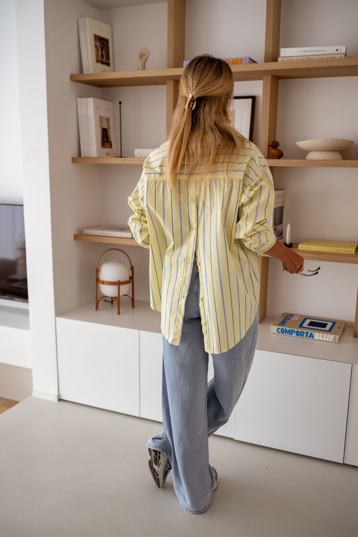 Chemise Happy - jaune à lignes