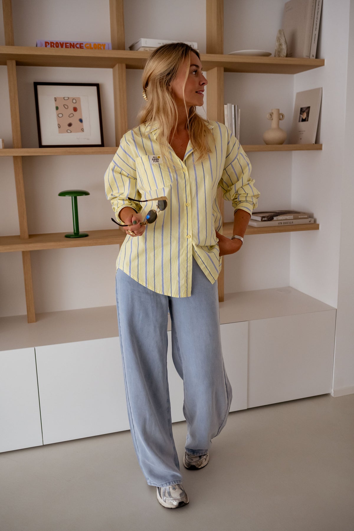 Chemise Happy - jaune à lignes