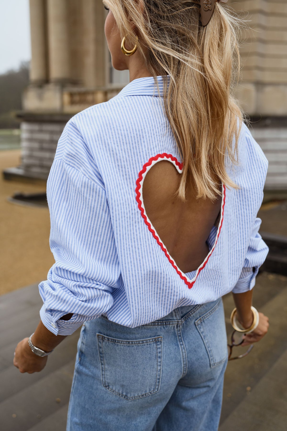 Chemise Julie - bleue à lignes