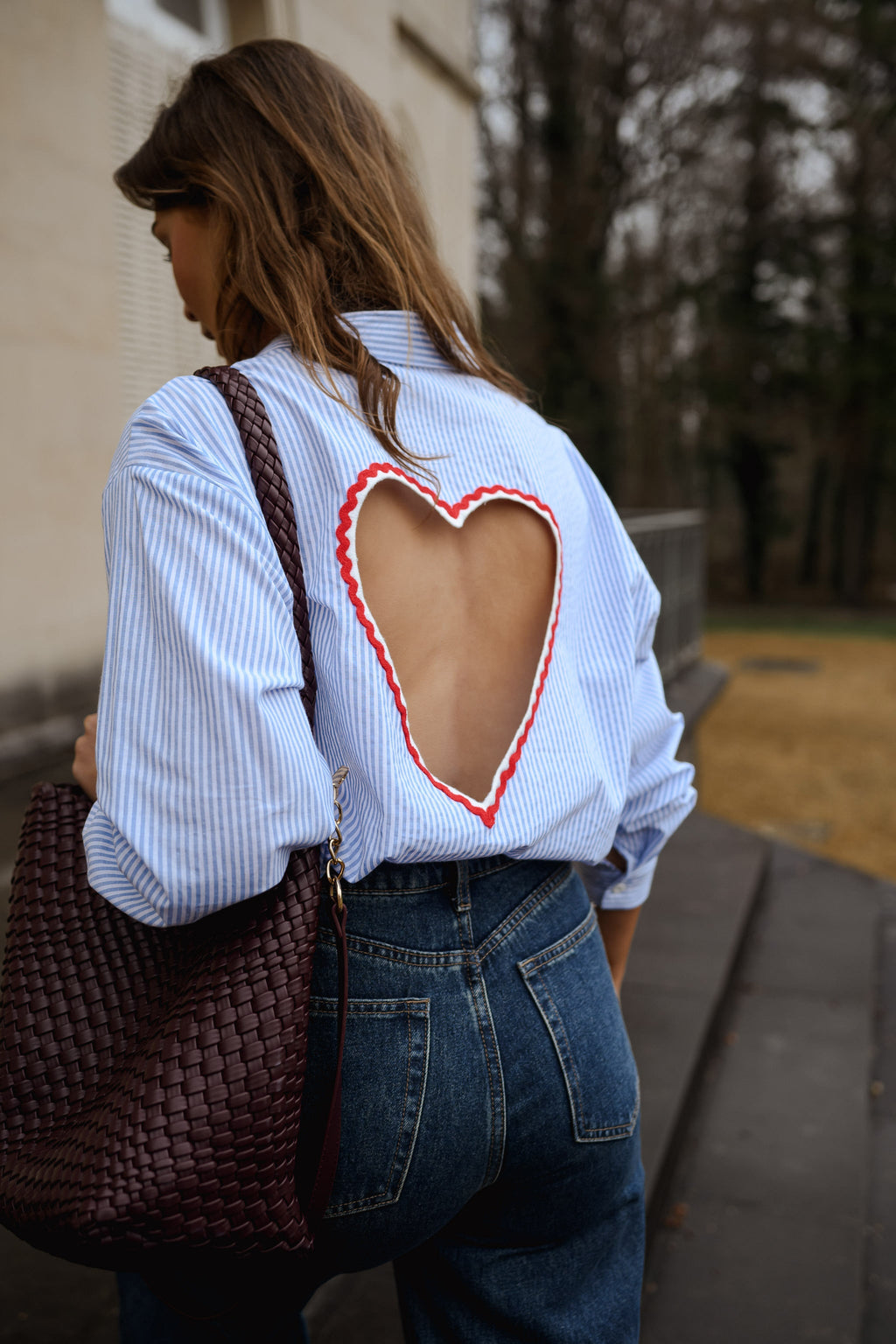 Chemise Julie - bleue à lignes