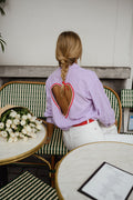 Chemise Julie - lilas à lignes