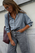 Chemise Mabel - bleue à carreaux
