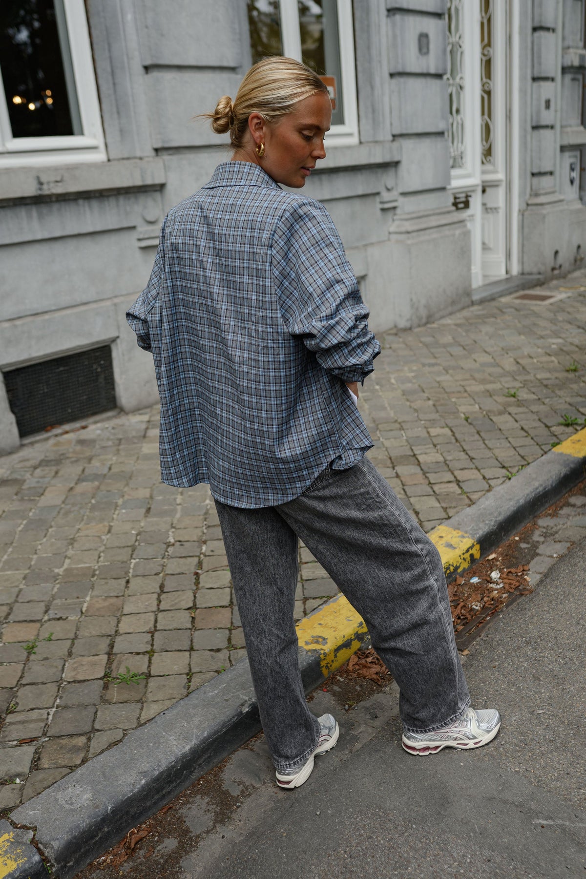 Chemise Mabel - bleue à carreaux