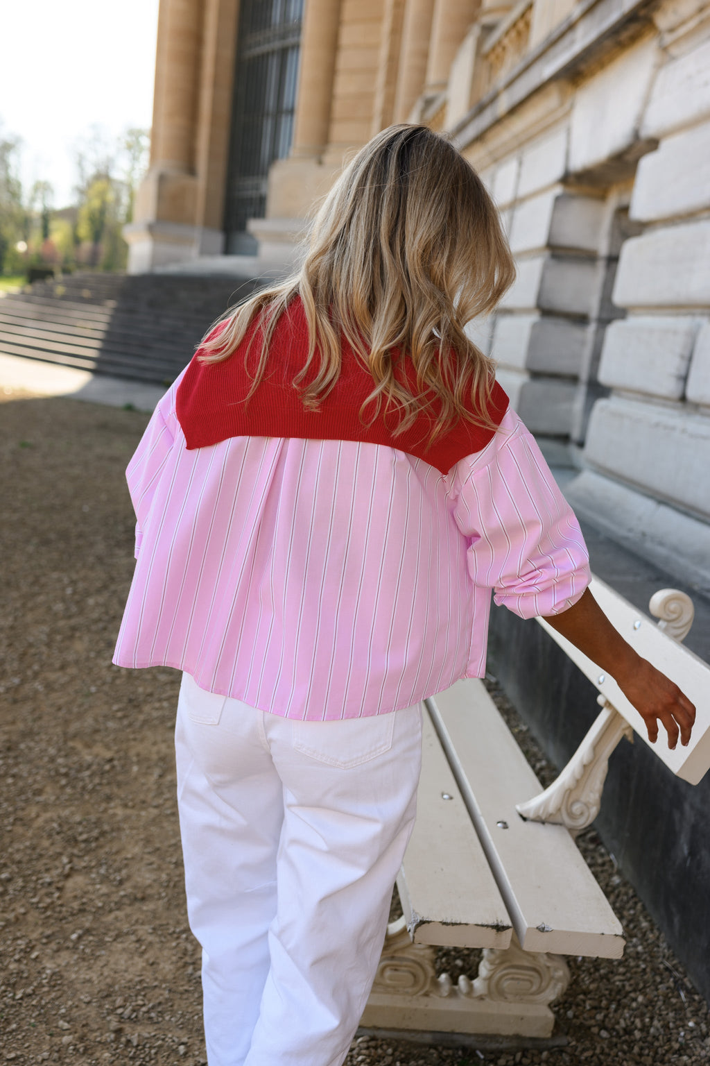 Chemise Robbie - rose à lignes