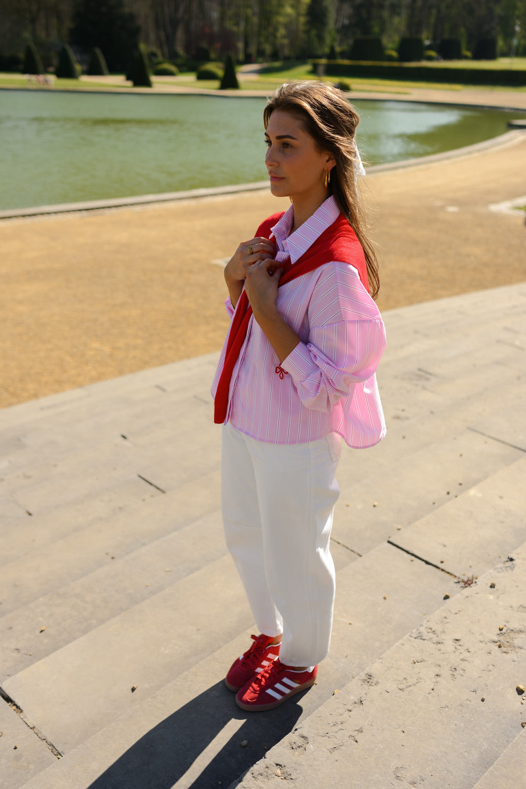 Chemise Robbie - rose à lignes