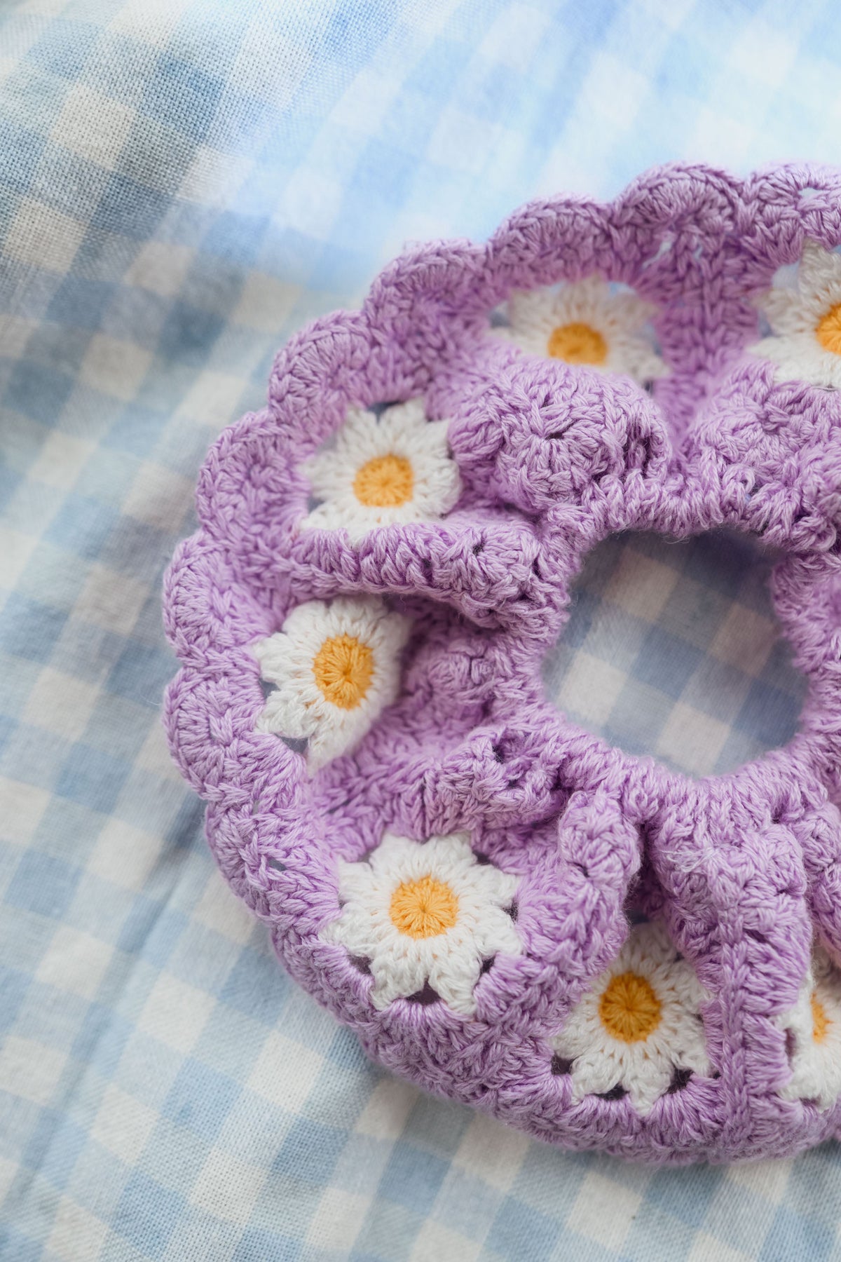 Chouchou Davy - lilas en crochet