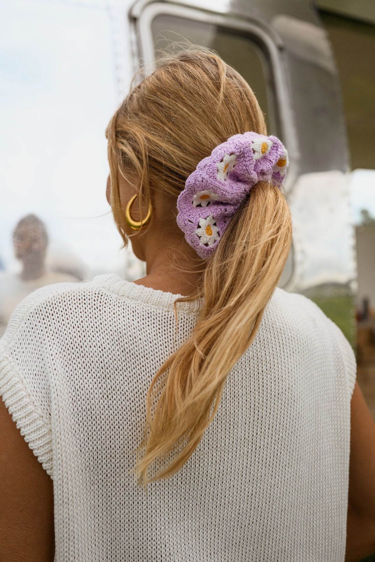 Chouchou Davy - lilas en crochet