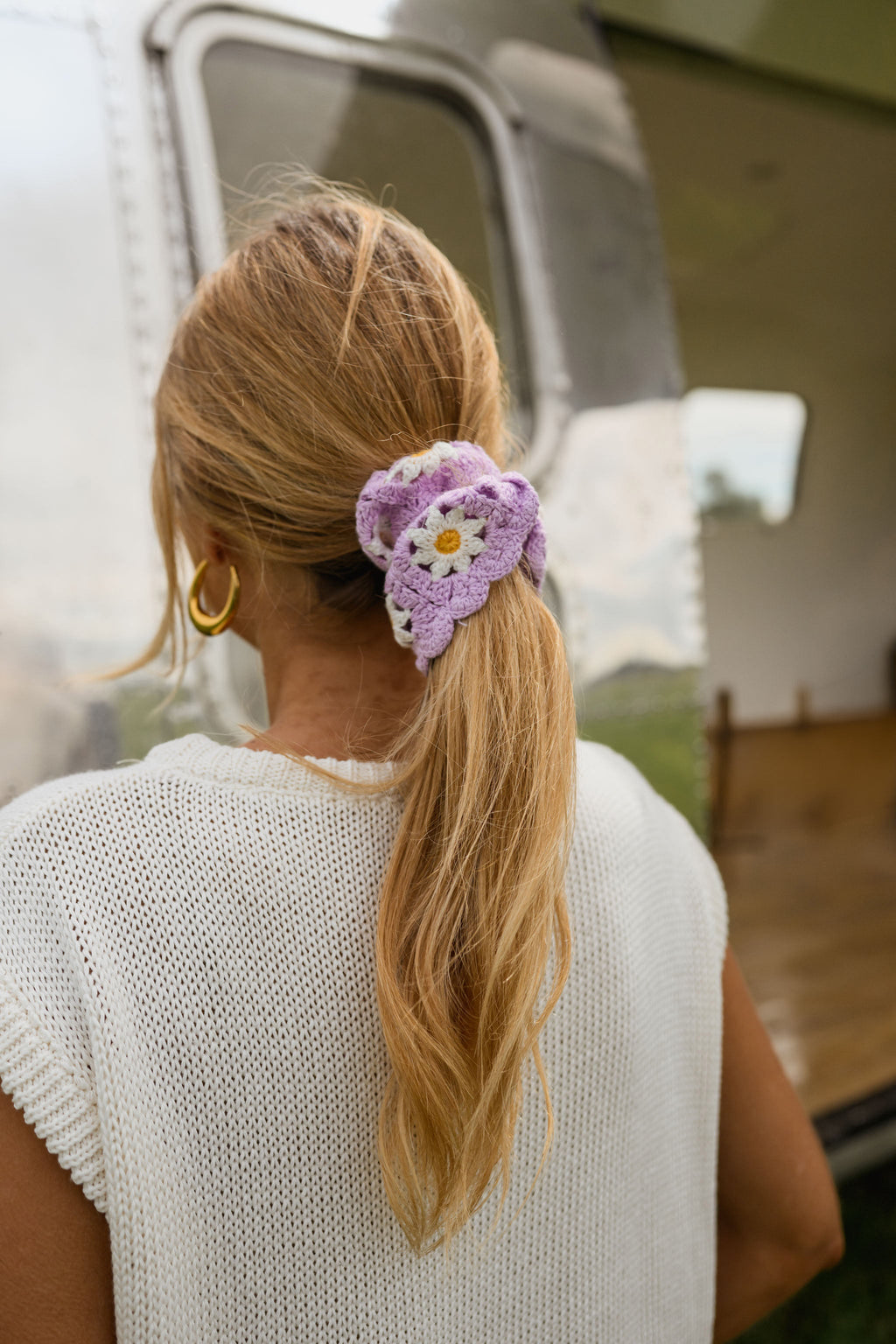 Chouchou Davy - lilas en crochet