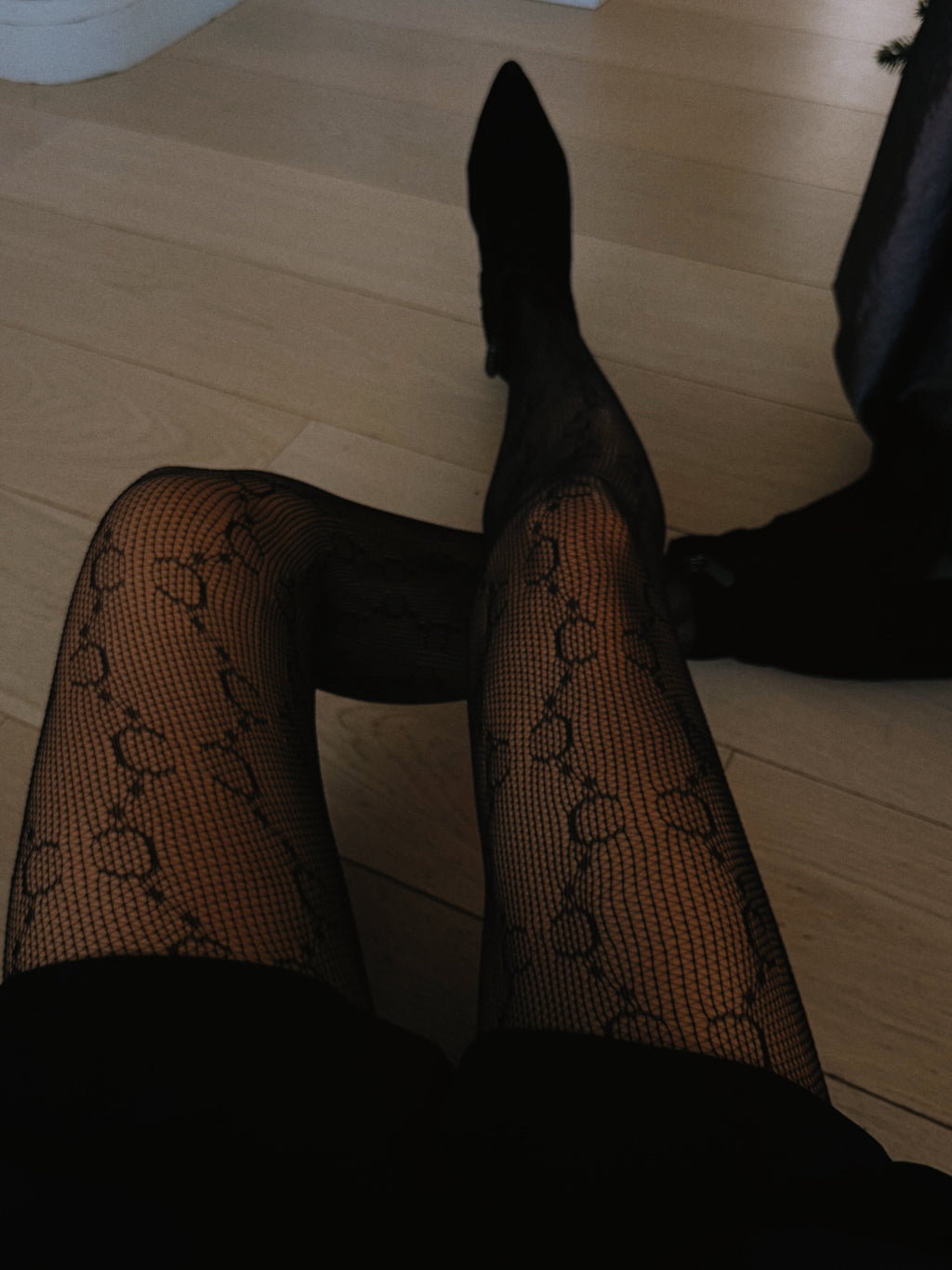 Collant Lisou - noir effet dentelle