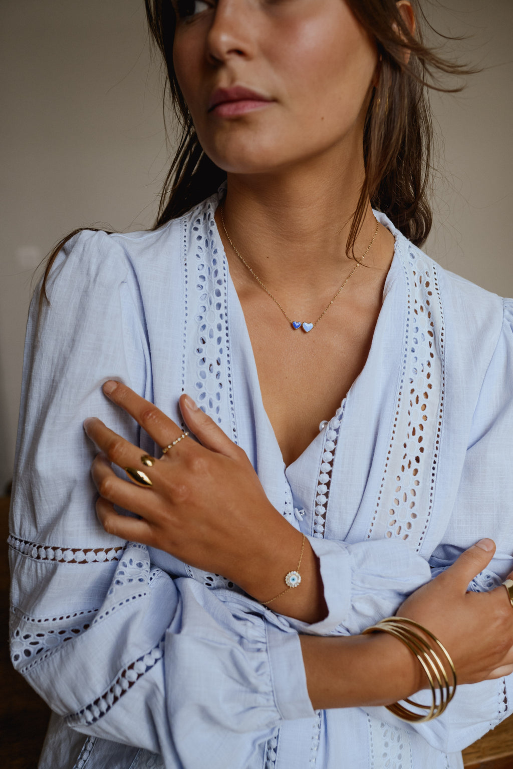Collier Cheri - bleu