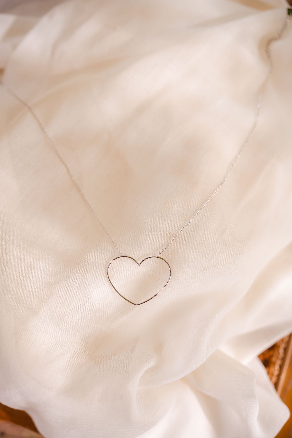Collier coeur - argenté