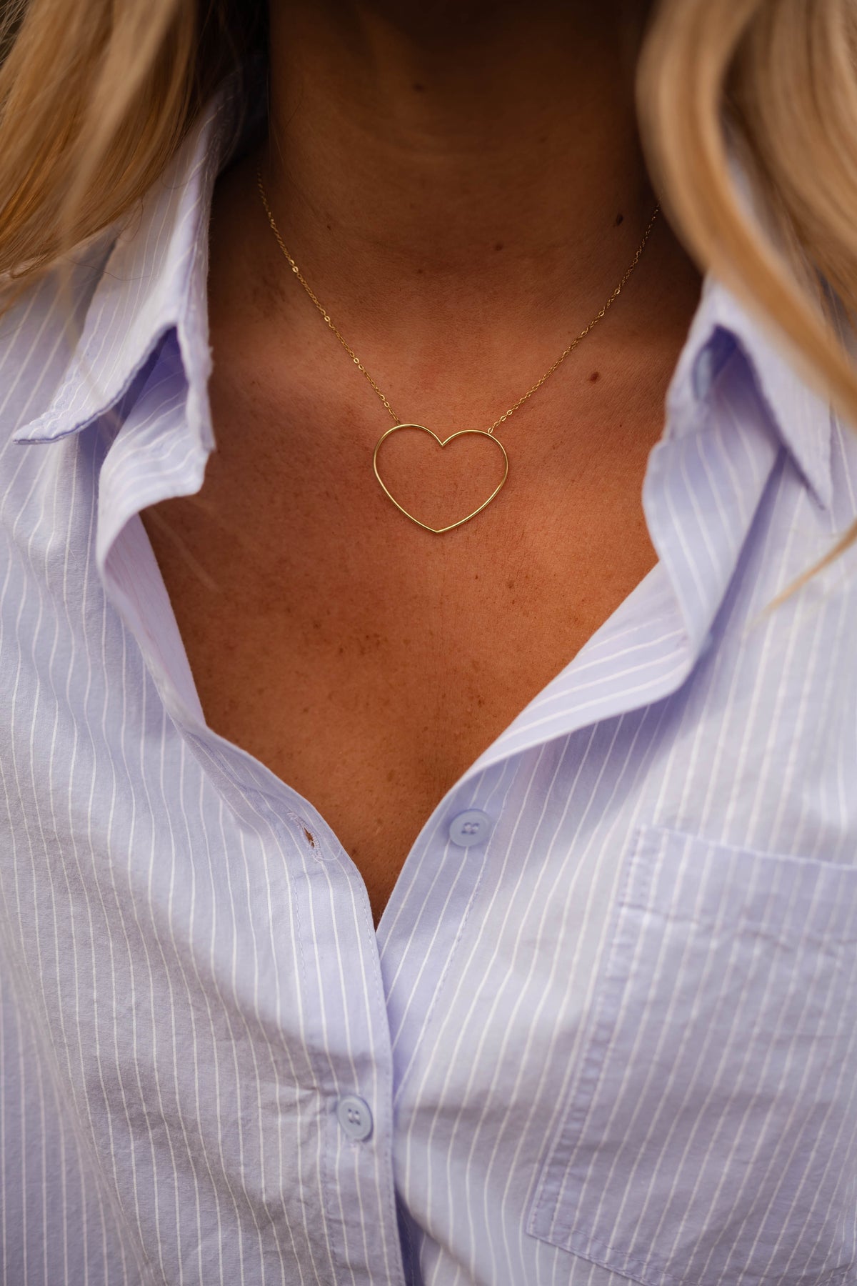 Collier coeur - doré