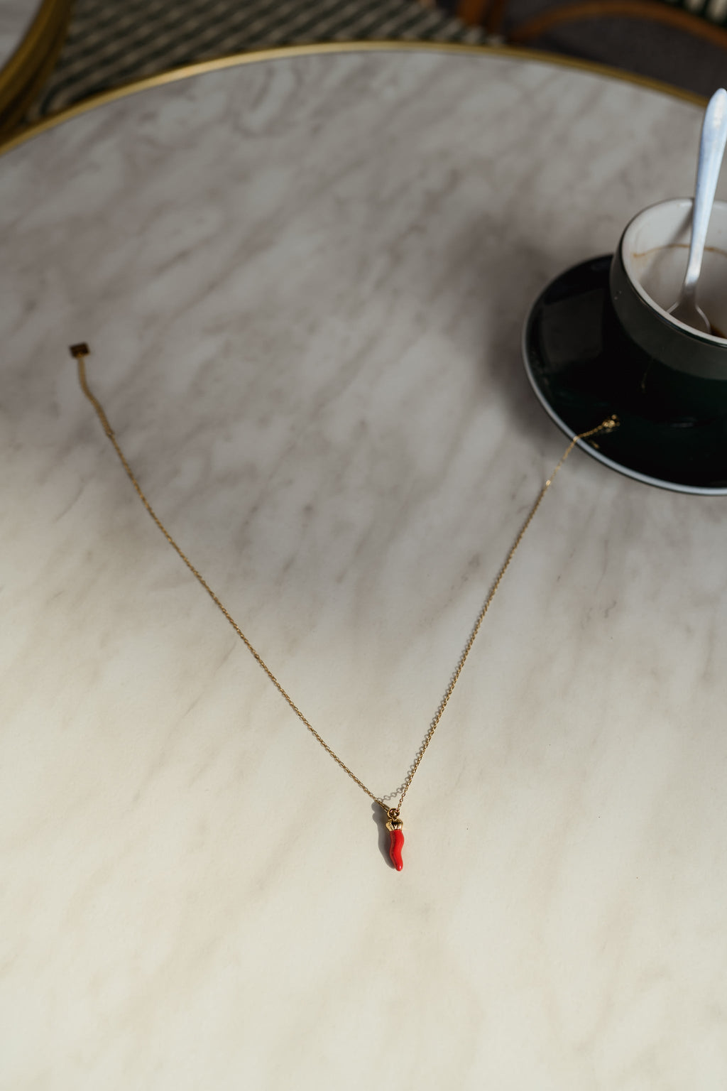 Collier piment - doré