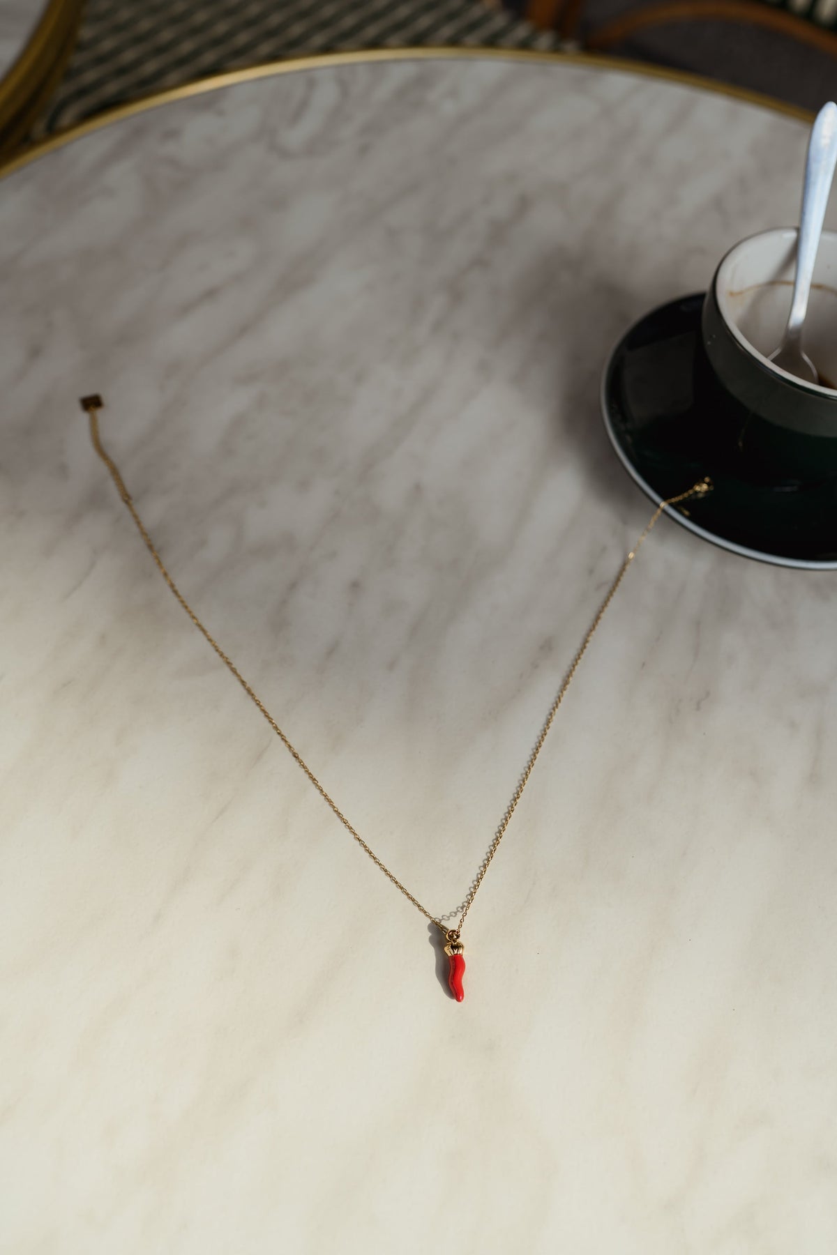 Collier piment - doré