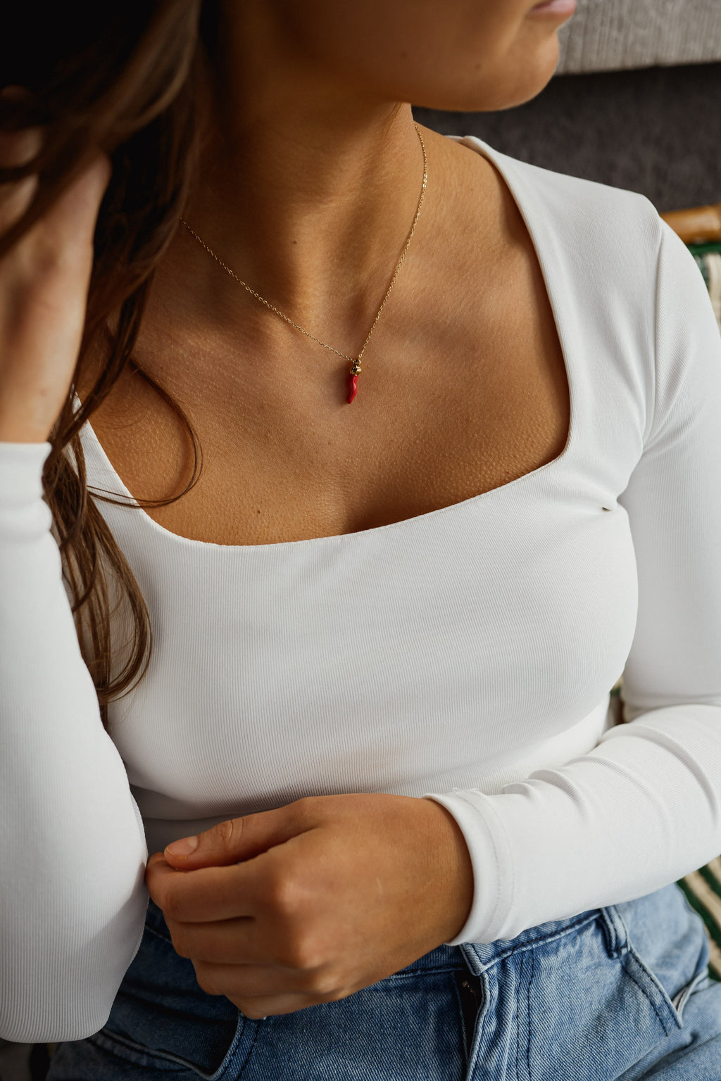 Collier piment - doré