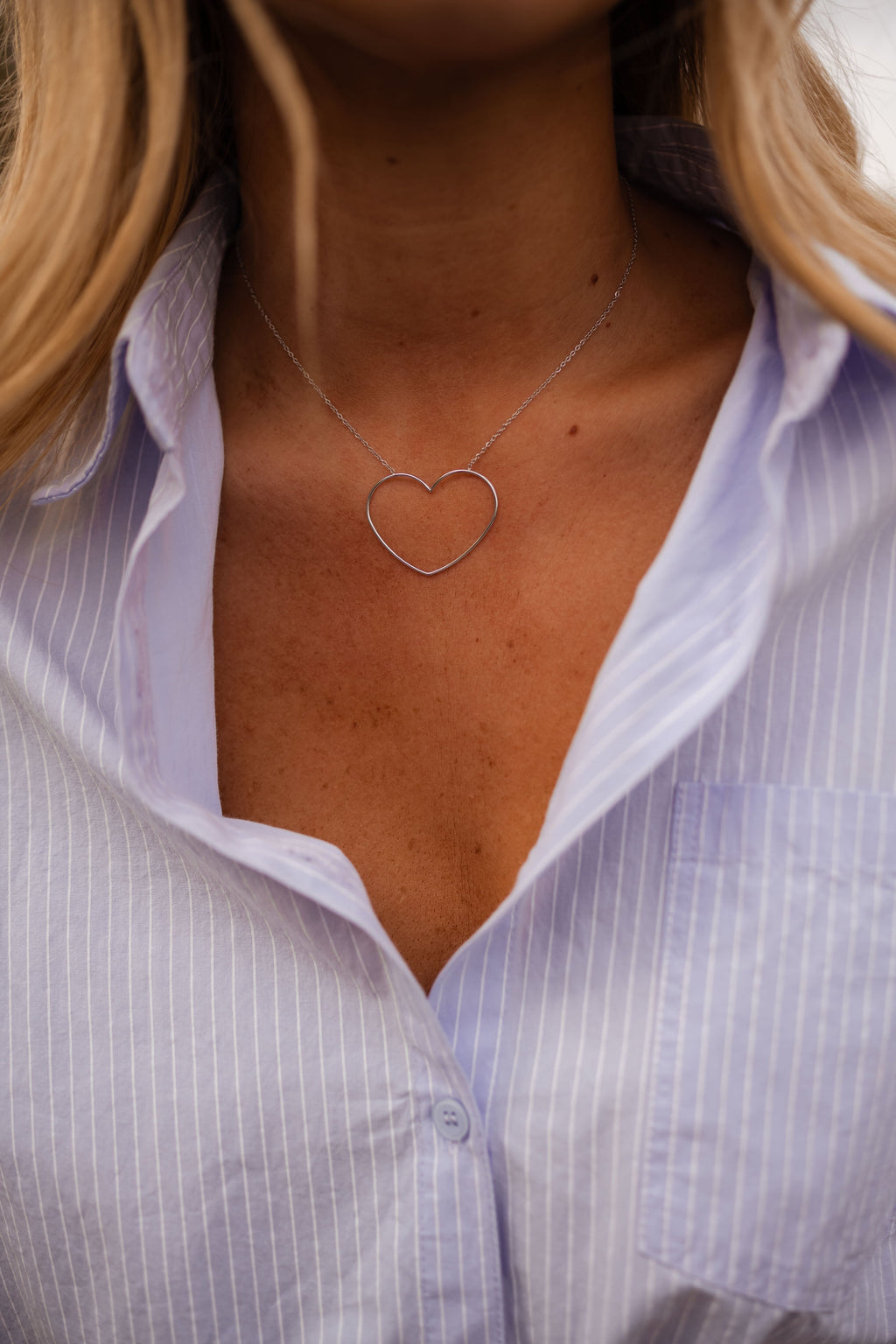 Collier coeur - argenté