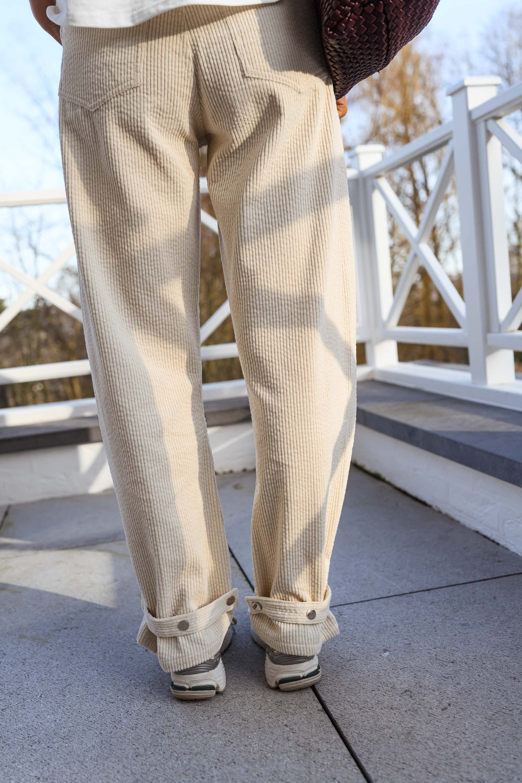 Pantalon Basile - écru en velours