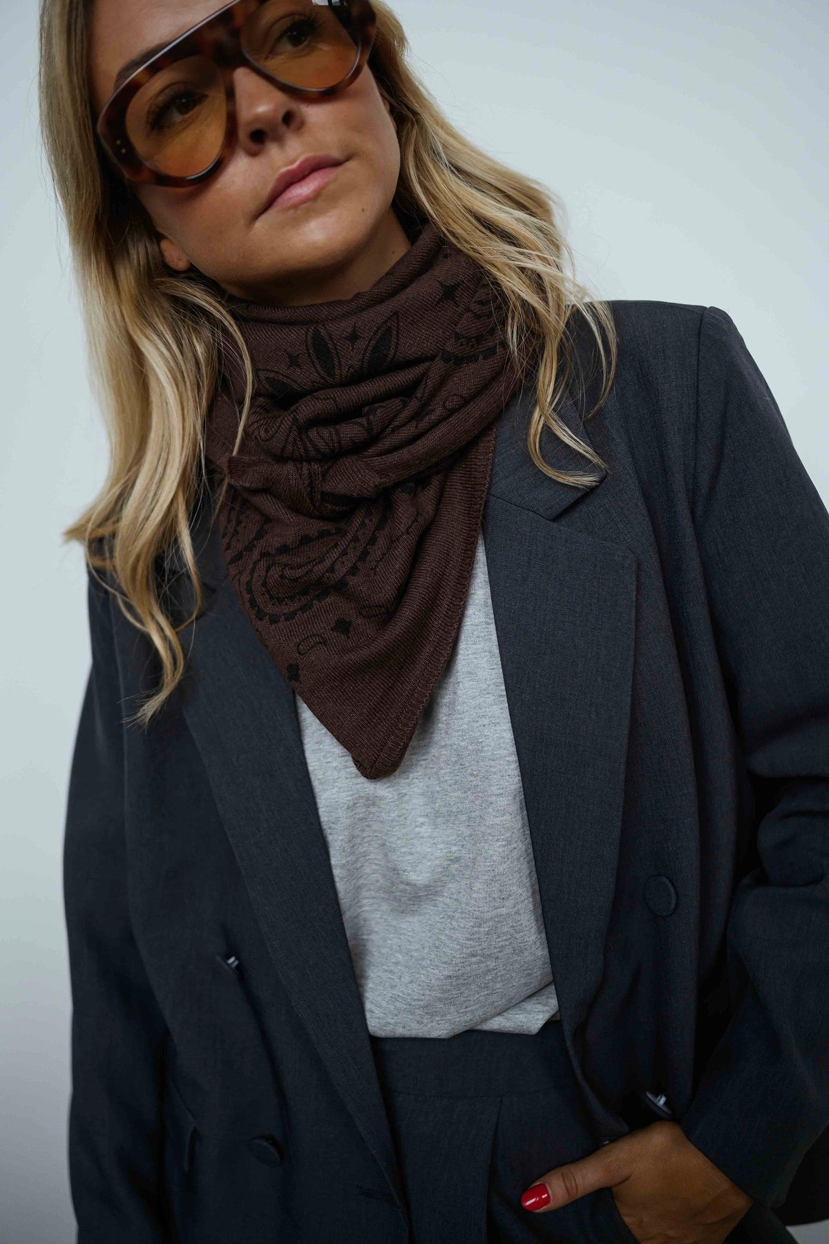 Foulard Silane - chocolat