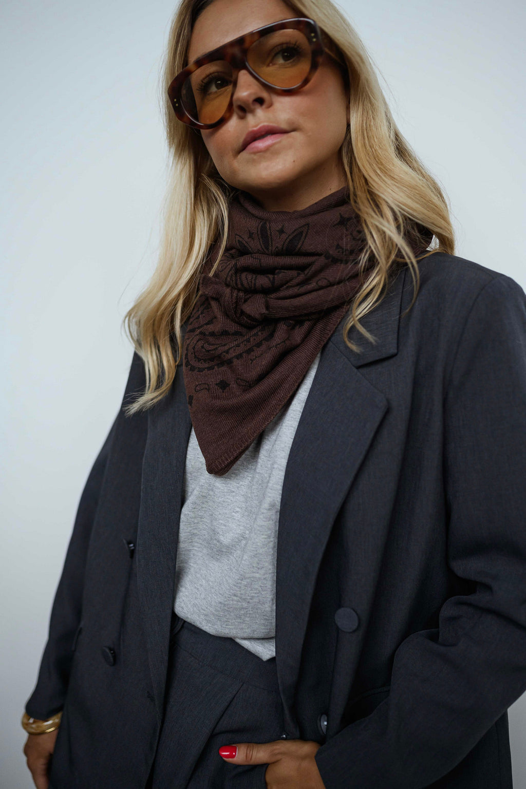 Foulard Silane - chocolat