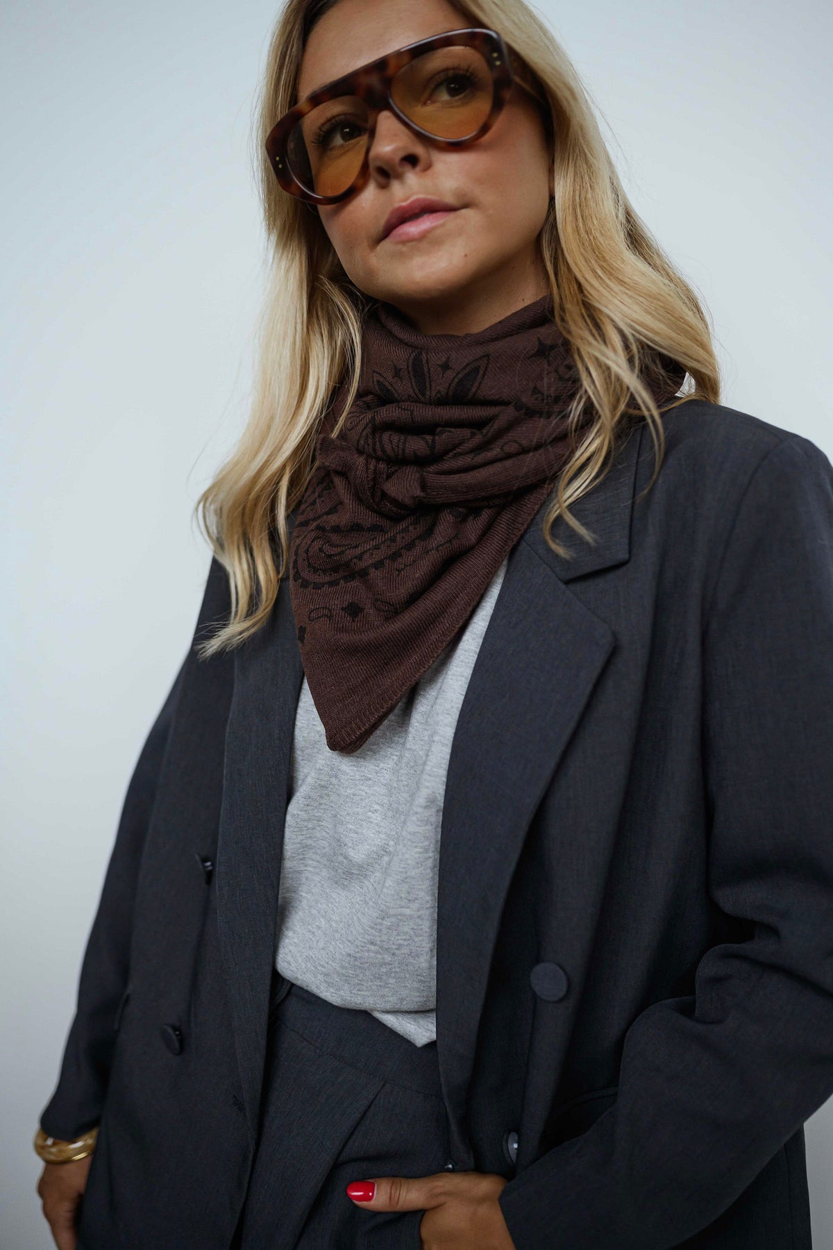 Foulard Silane - chocolat
