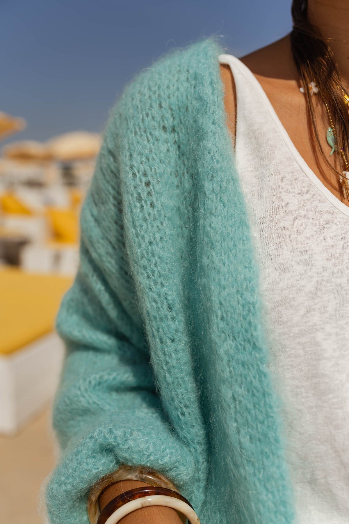 Gilet Alina - turquoise