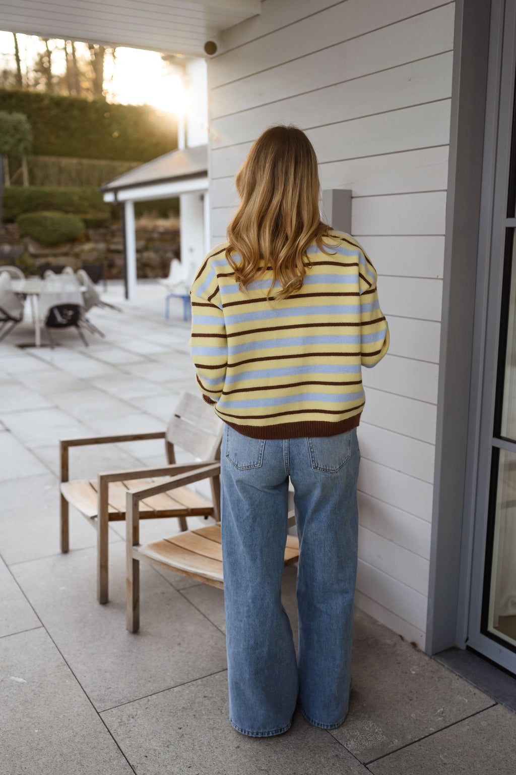 Gilet Bianca - jaune à lignes