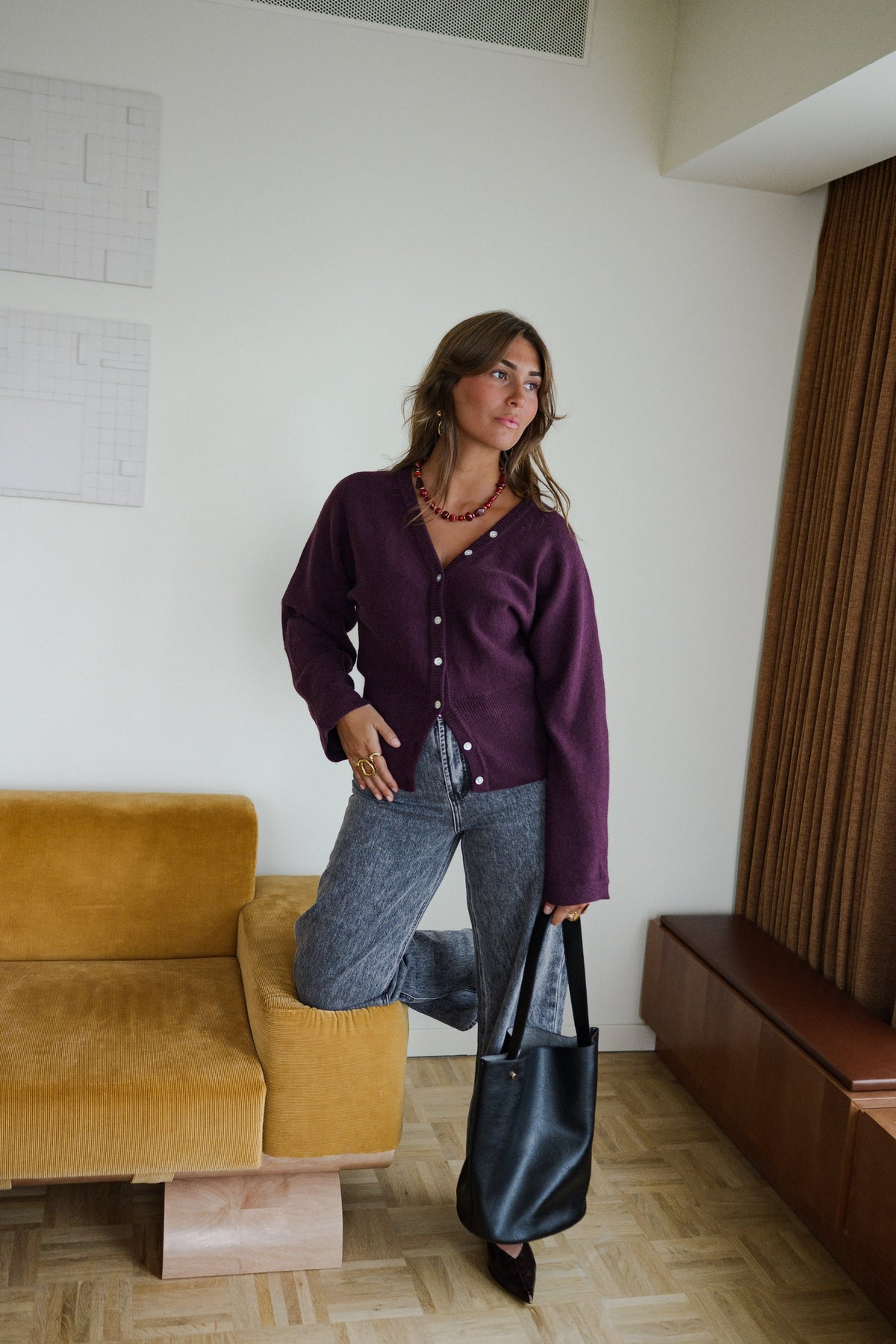 Gilet Carla - prune