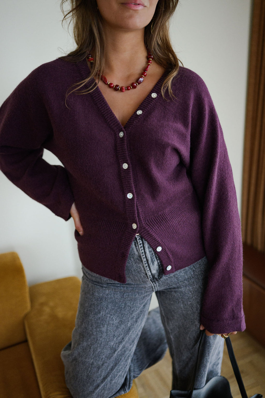 Gilet Carla - prune