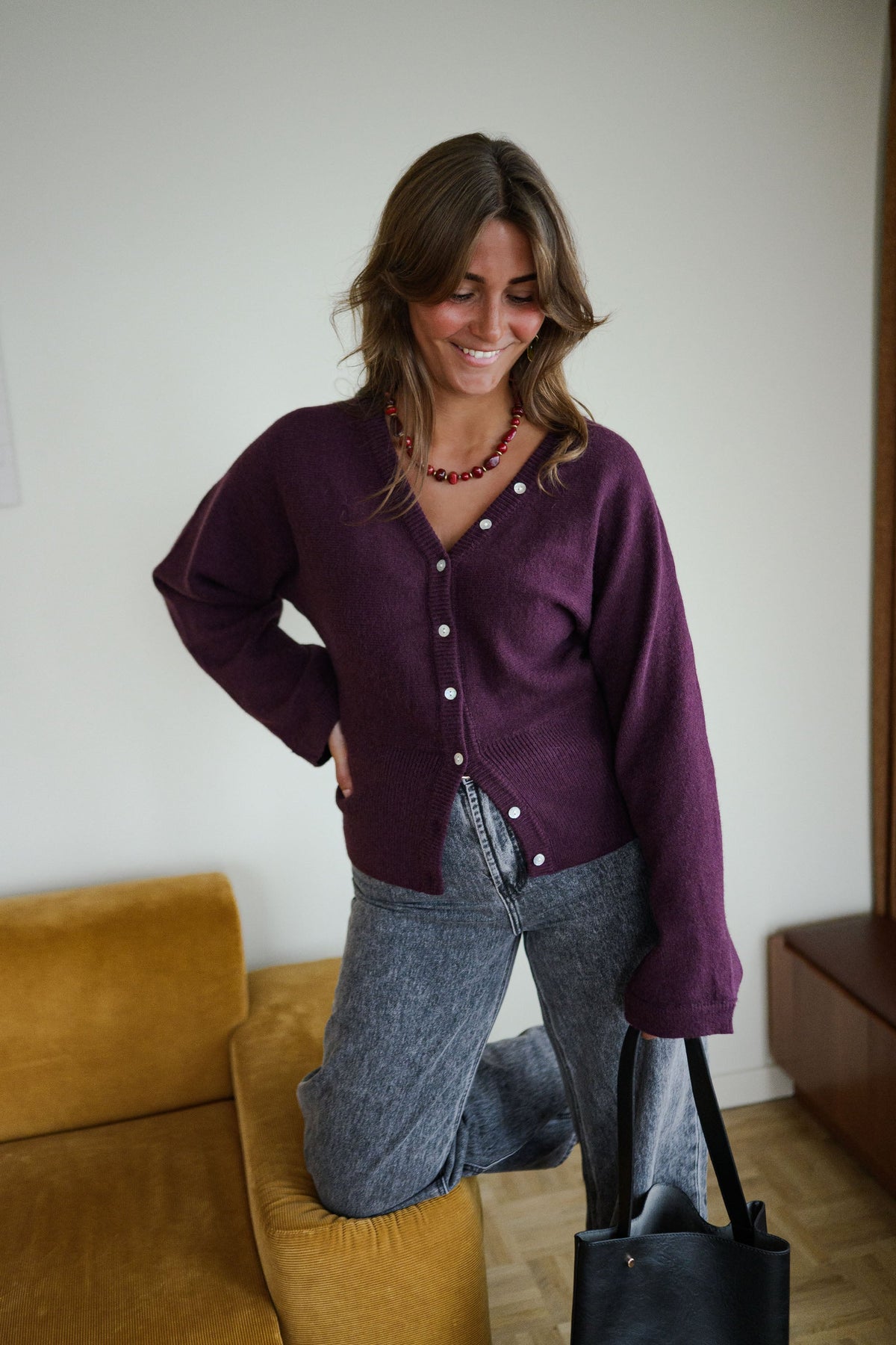 Gilet Carla - prune