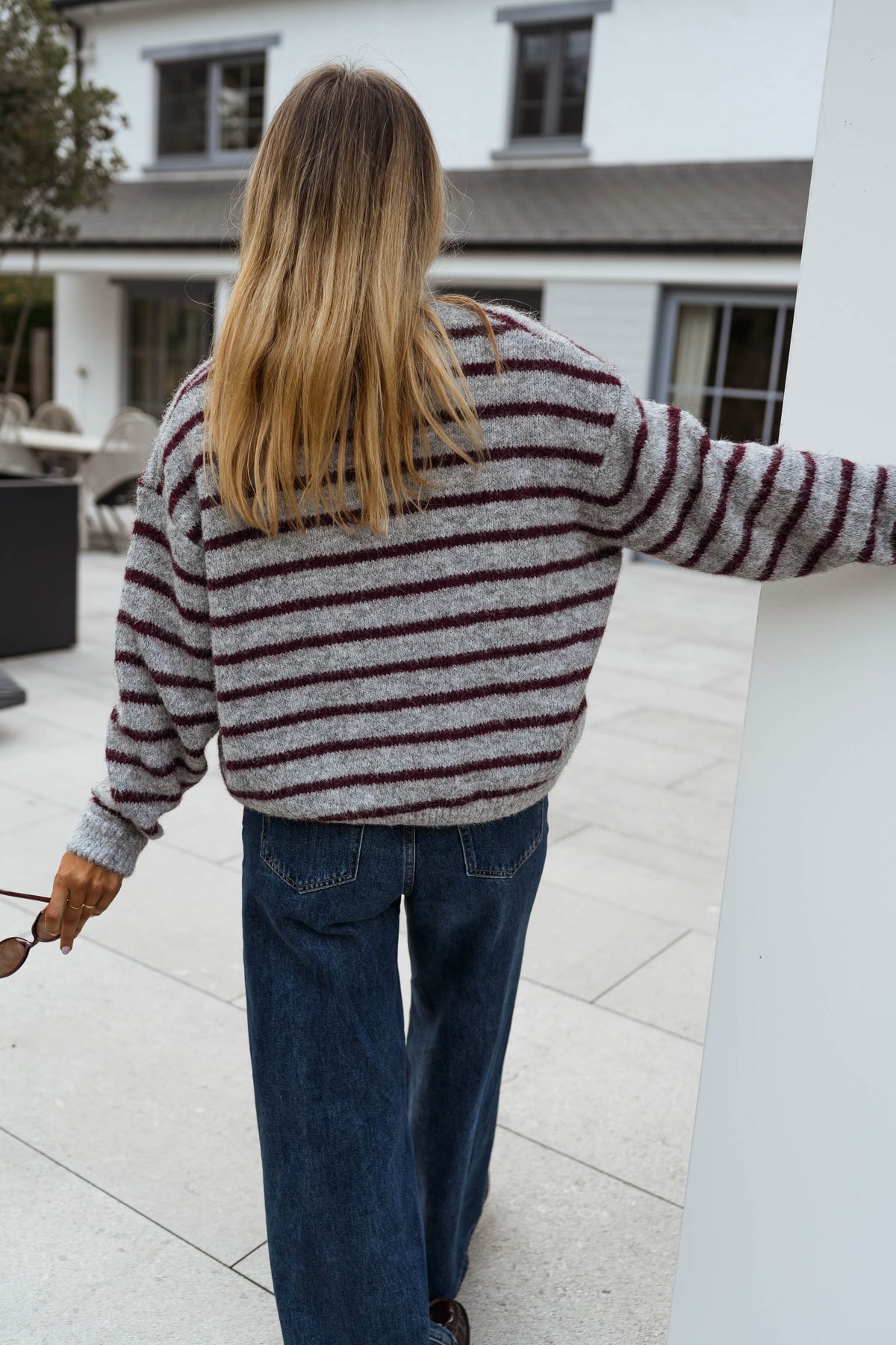 Gilet Harris - gris et bordeaux