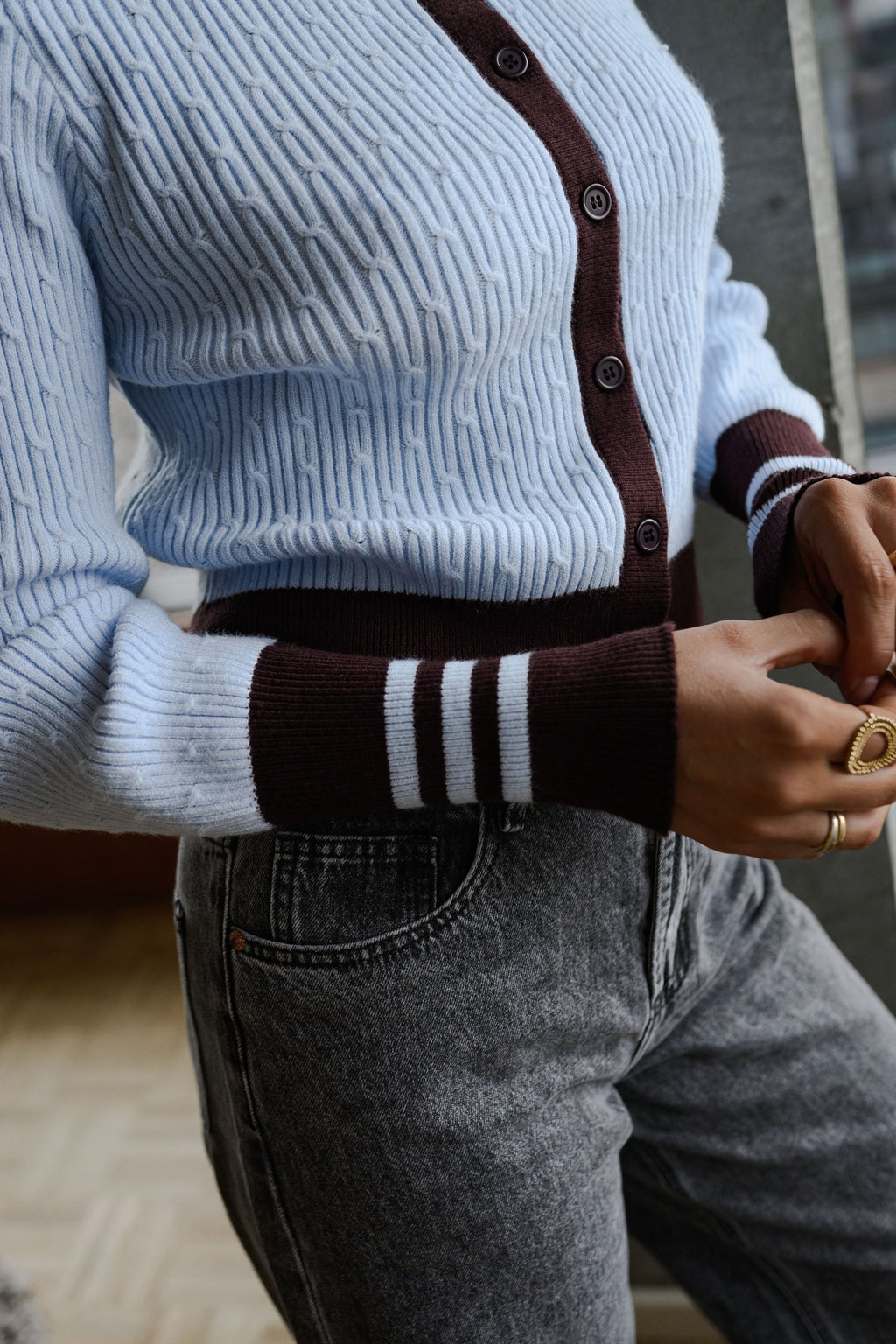 Gilet Lacey - bleu et prune
